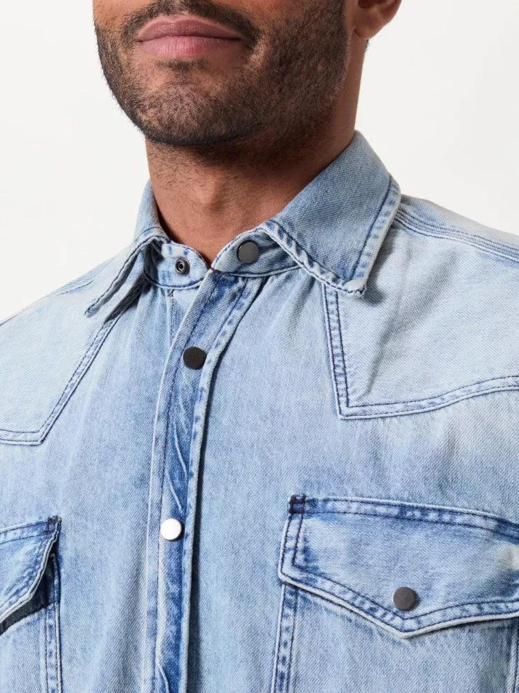 Boss Men’s Classic Blue Cotton Shirt – Fall/Winter Collection