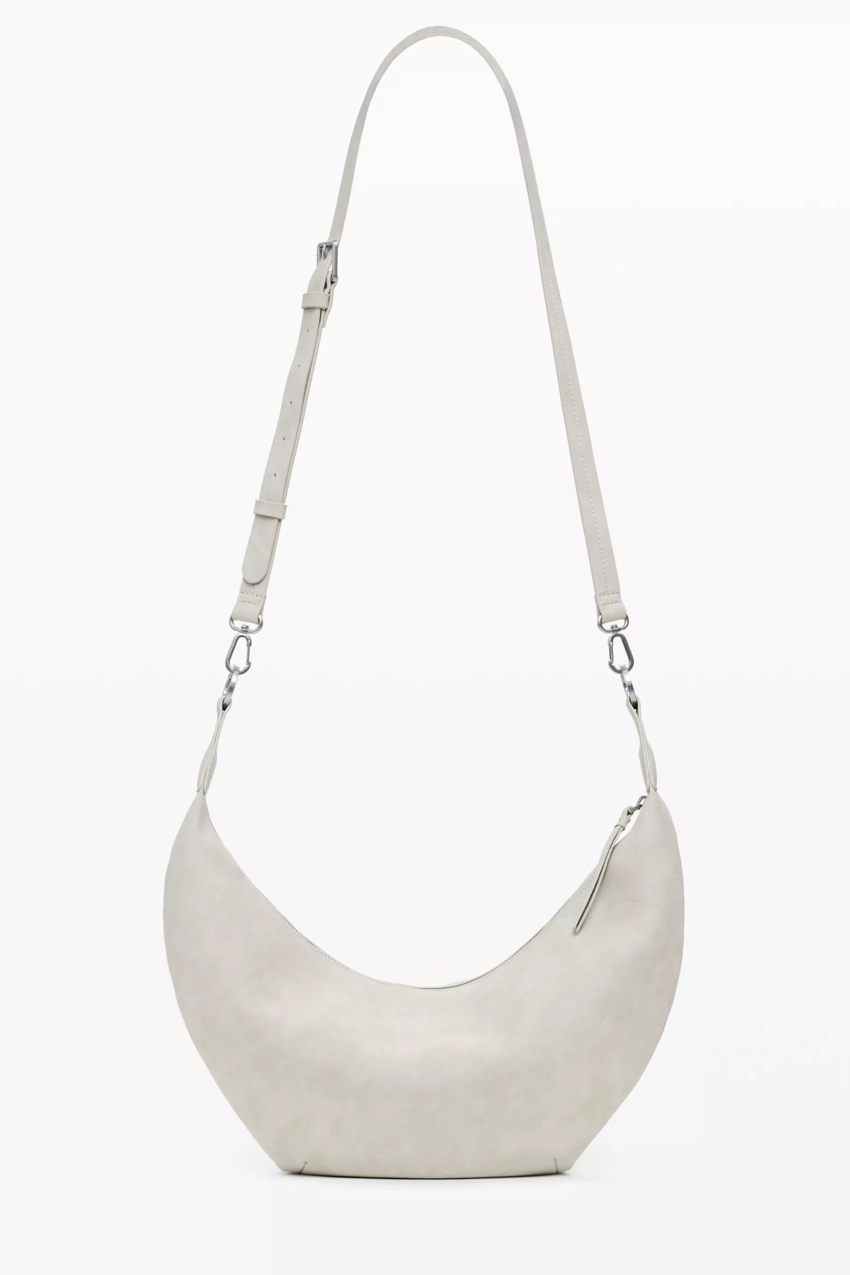 Desigual Women’s White Zip Bag – Chic and Functional Design