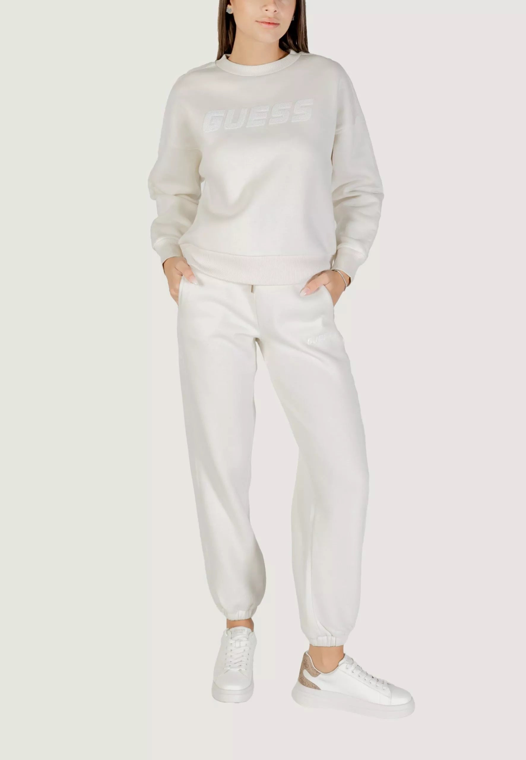 Guess Active Women’s White Cotton Blend Sweatshirt