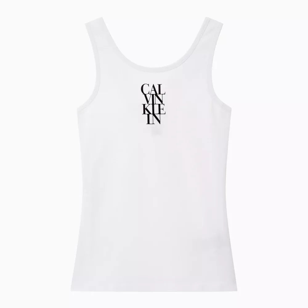 Calvin Klein Jeans Women’s White Printed Tank Top