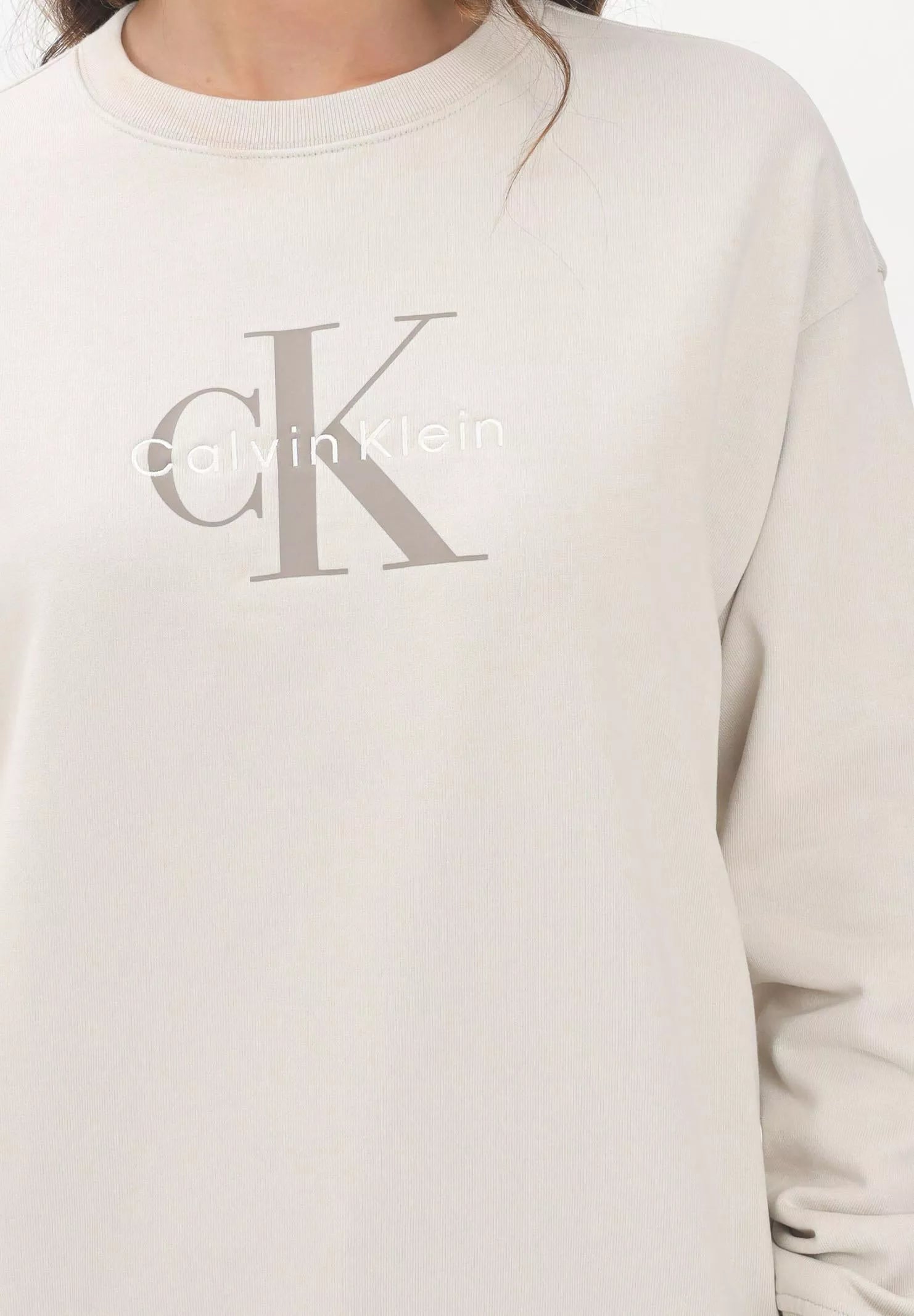 Calvin Klein Jeans Women’s Beige Print Sweatshirt