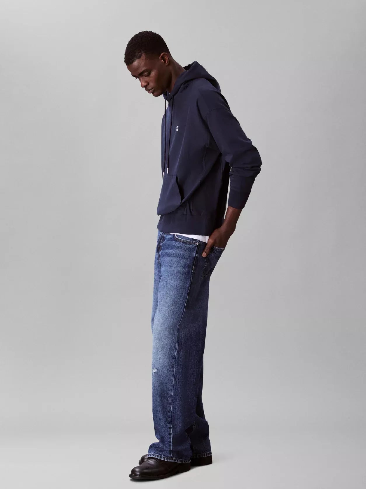 Calvin Klein Jeans Men’s Blue Hooded Sweatshirt