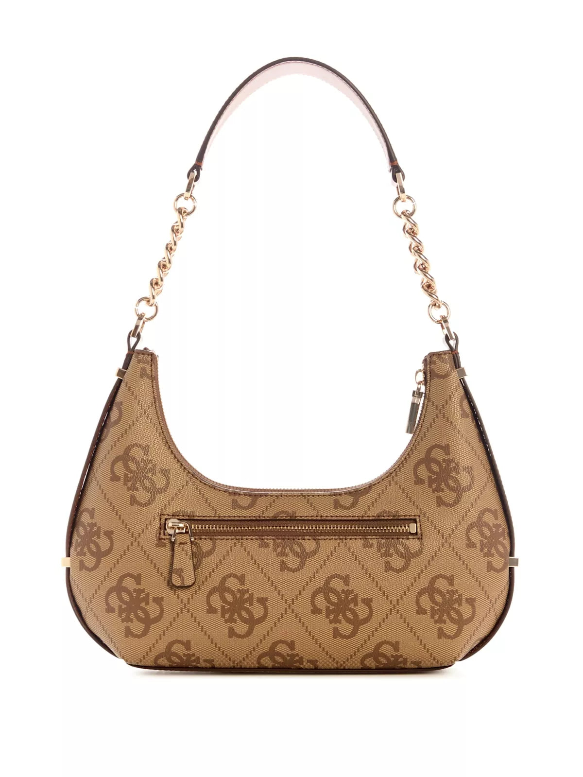 Guess Women’s Beige Print Handbag with Zip