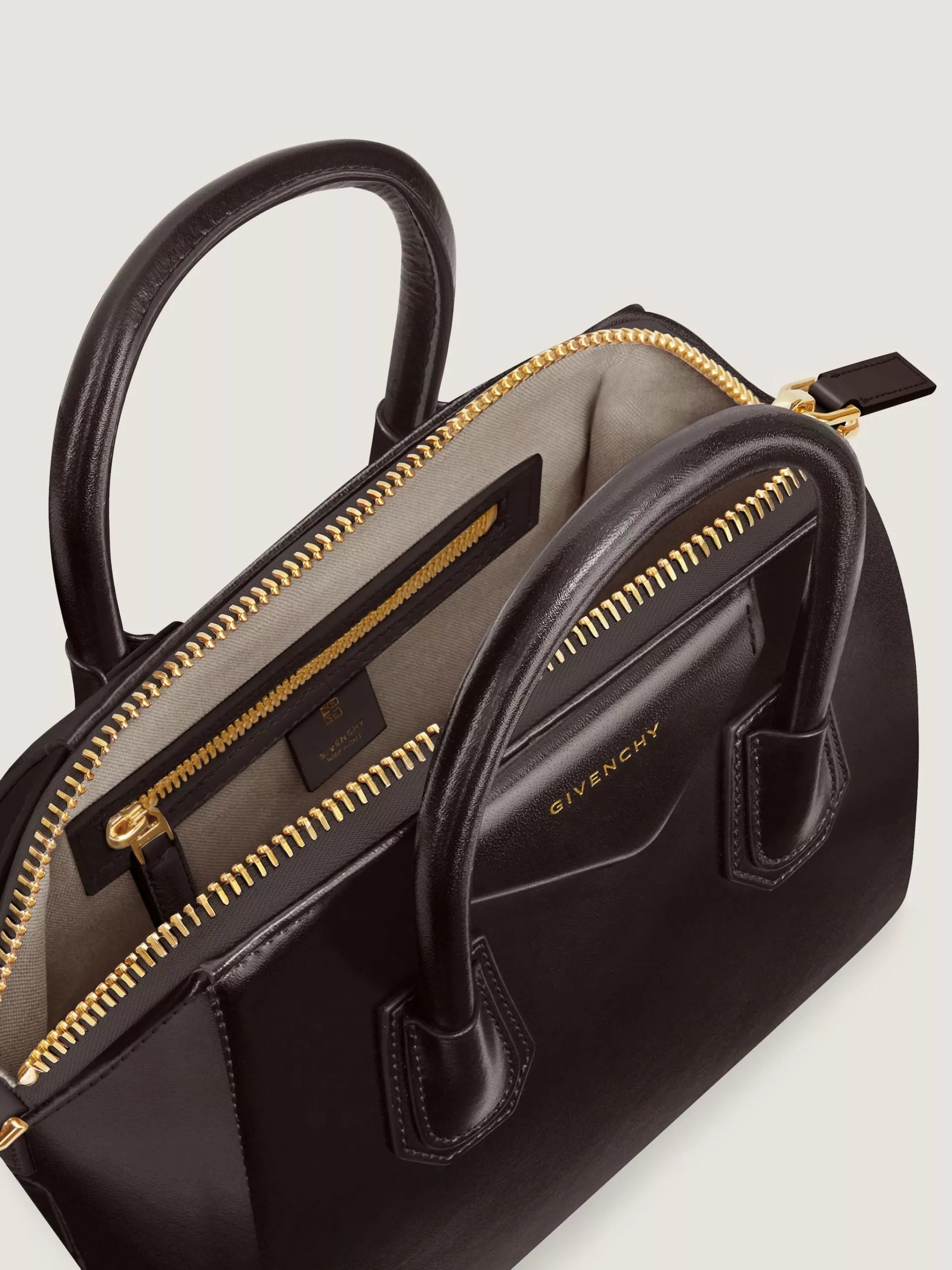 Givenchy Small Antigona Handbag in Glossy Calfskin Leather
