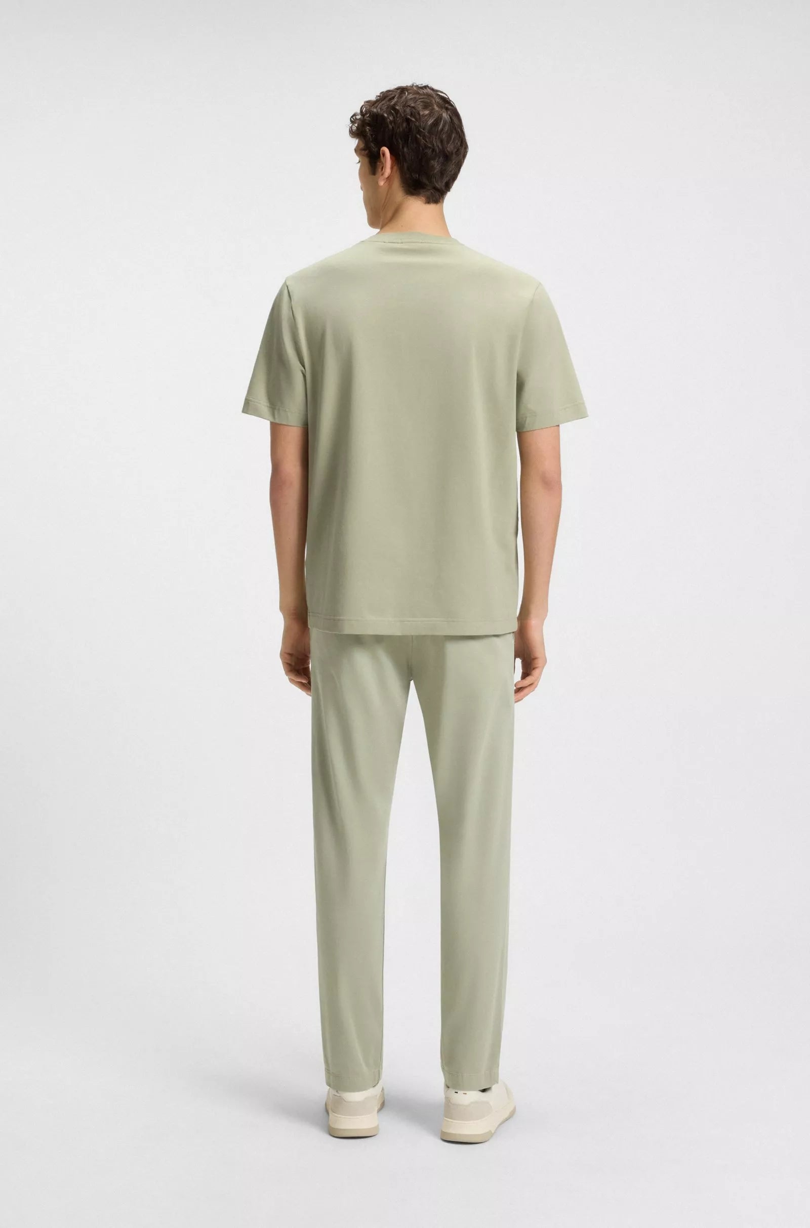 Boss Men’s White Cotton Blend T-Shirt – Stylish Comfort