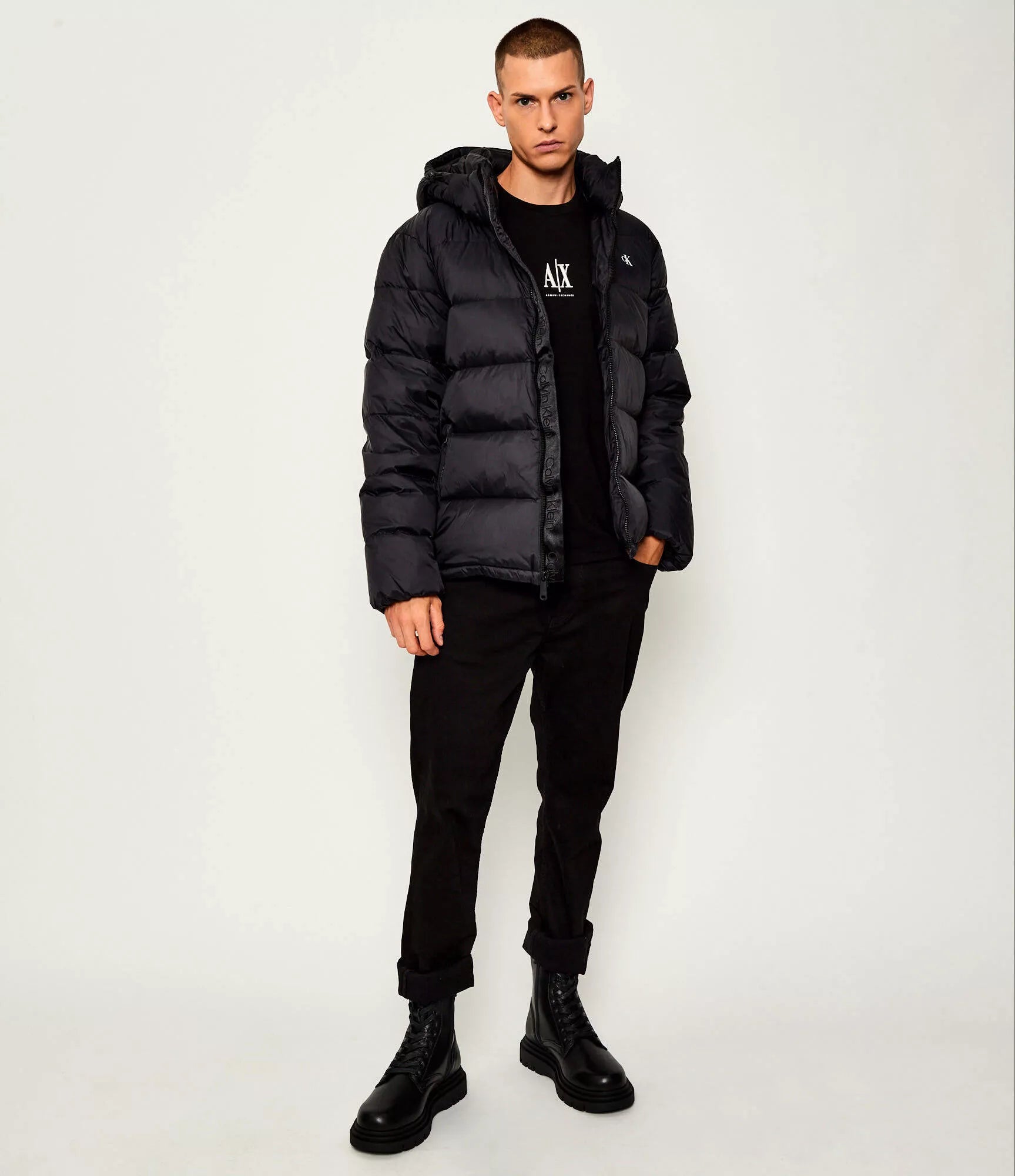 Calvin Klein Jeans Men’s Black Hooded Zip Jacket