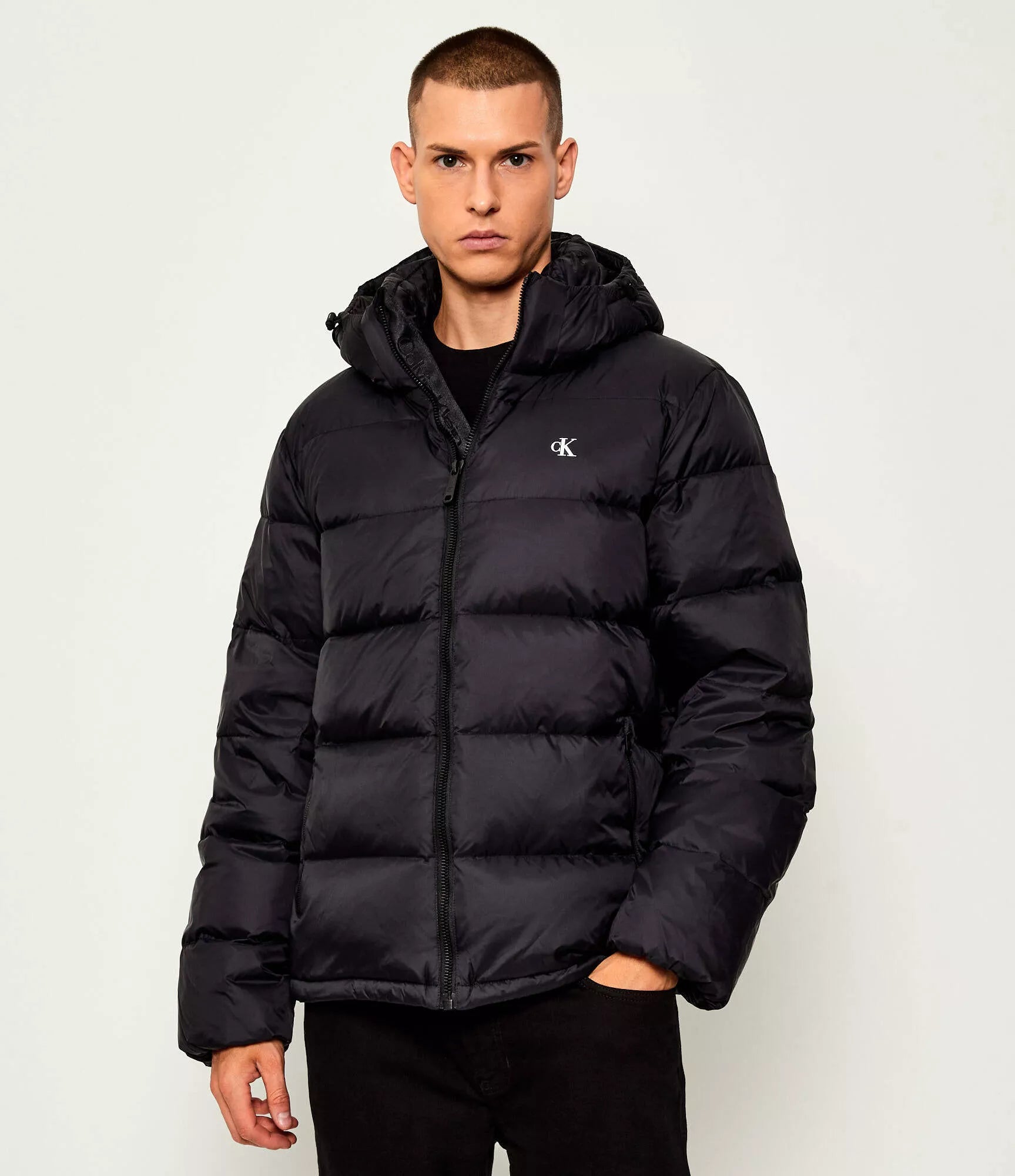 Calvin Klein Jeans Men’s Black Hooded Zip Jacket