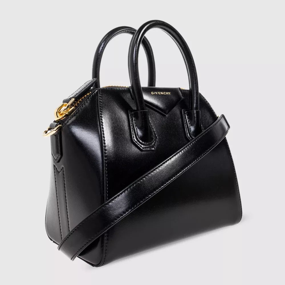 Givenchy Antigona Glossy Leather Handbag with Geometric Design