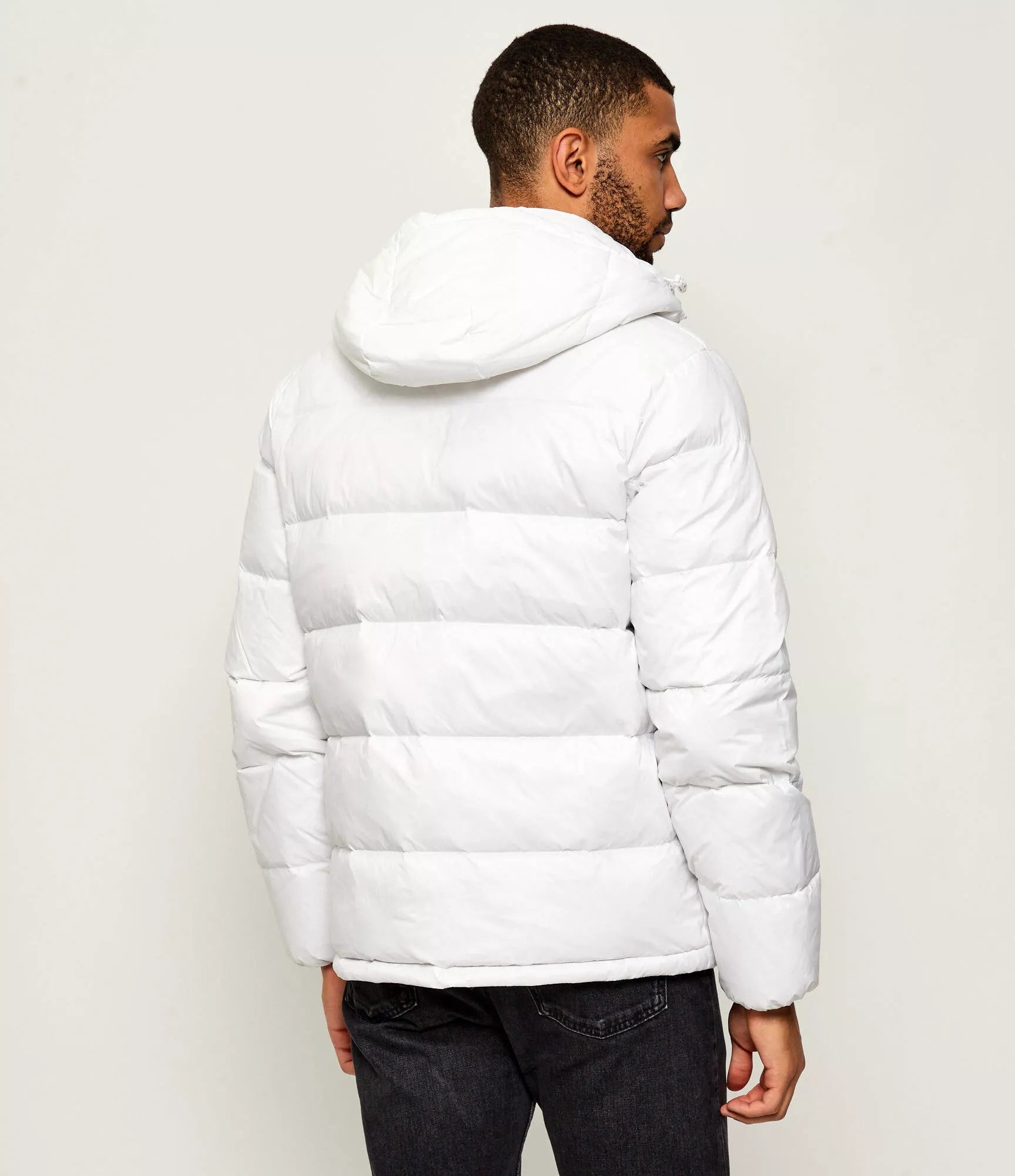 Calvin Klein Jeans Men’s White Hooded Winter Jacket