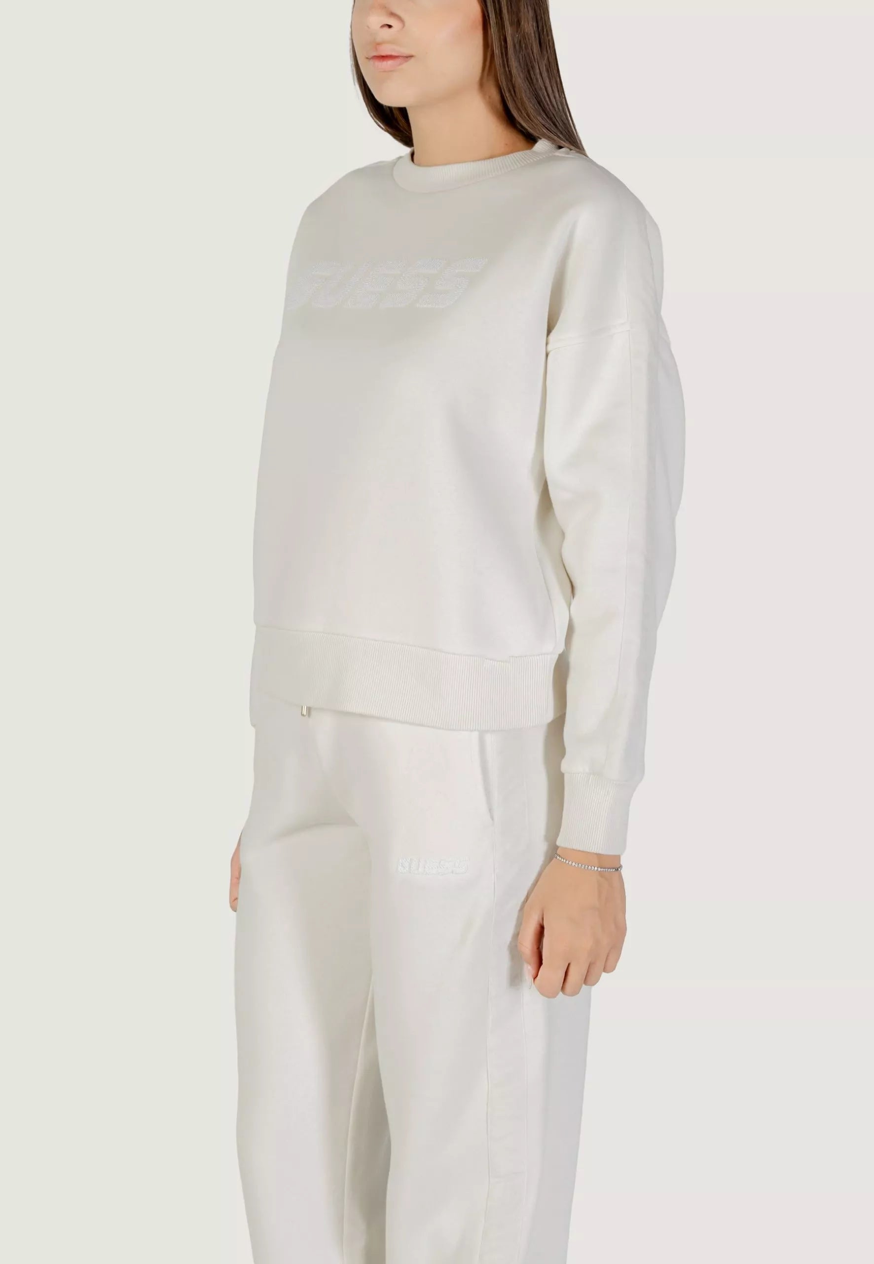Guess Active Women’s White Cotton Blend Sweatshirt
