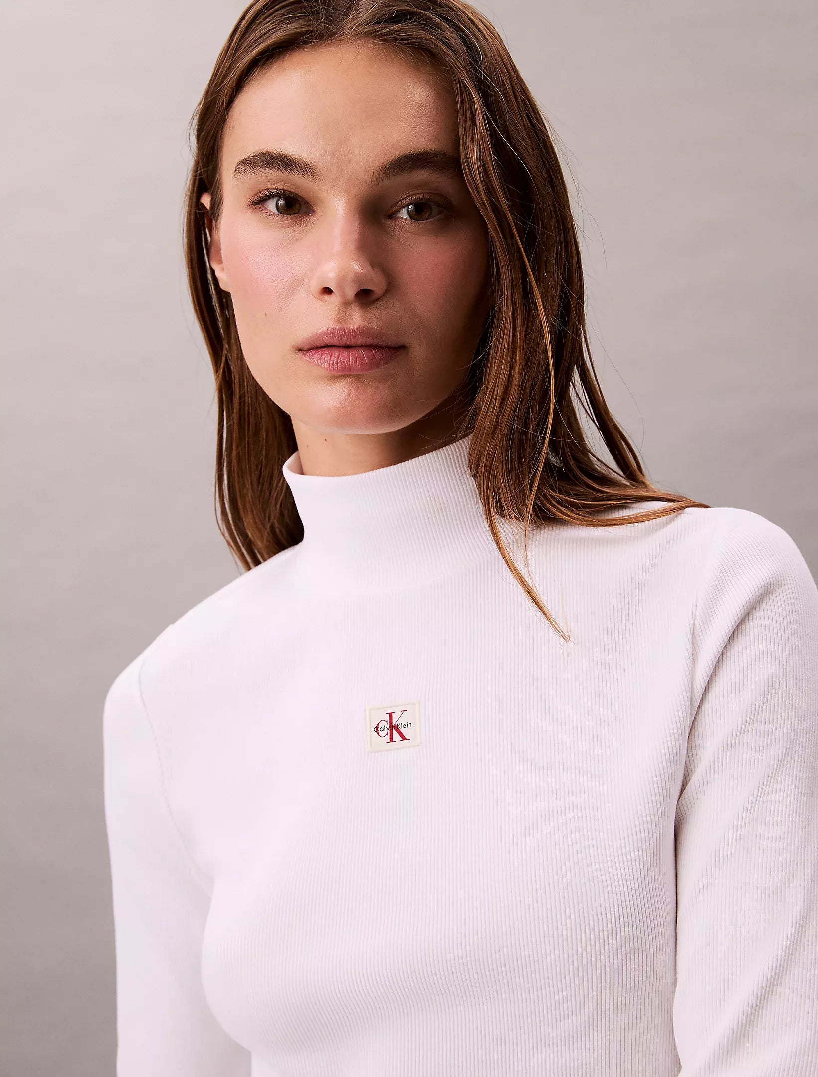 Calvin Klein Jeans Women’s White Turtleneck Knitwear