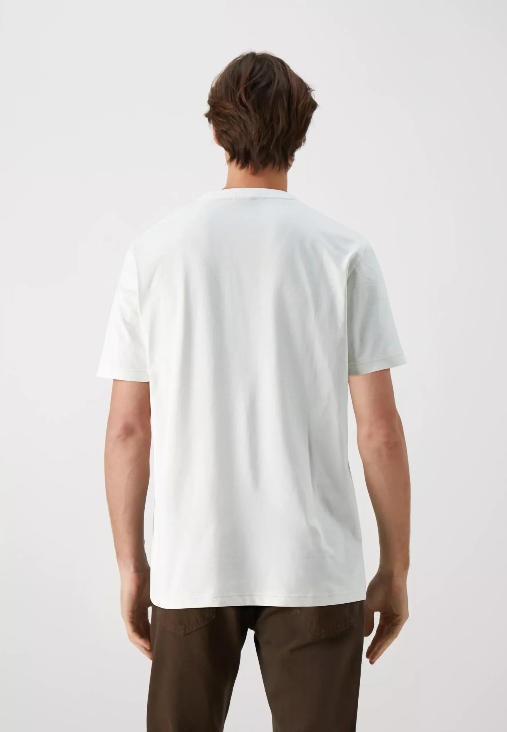 Diesel Men’s White Printed Cotton T-Shirt